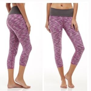 FABLETICS Salar Capri Space Dye Fold Over Pants Sm